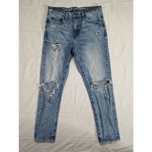 American Eagle Light Wash Dad Jean 32x32 (32x27) Blue Distressed M3J